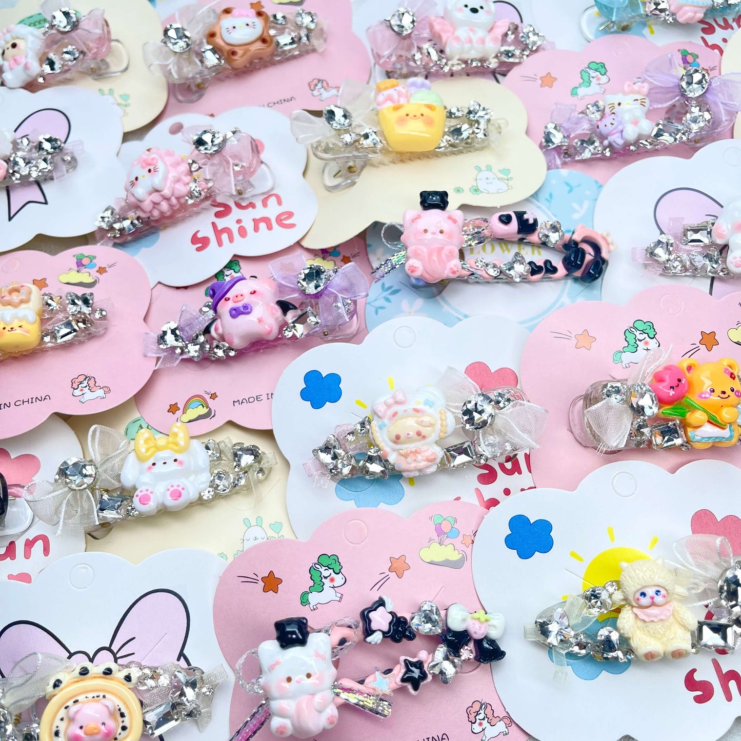 [New Arrivals] Premium Cute Cream Gel and Glittering Hair Clips-SPECIAL LAUNCH OFFER!