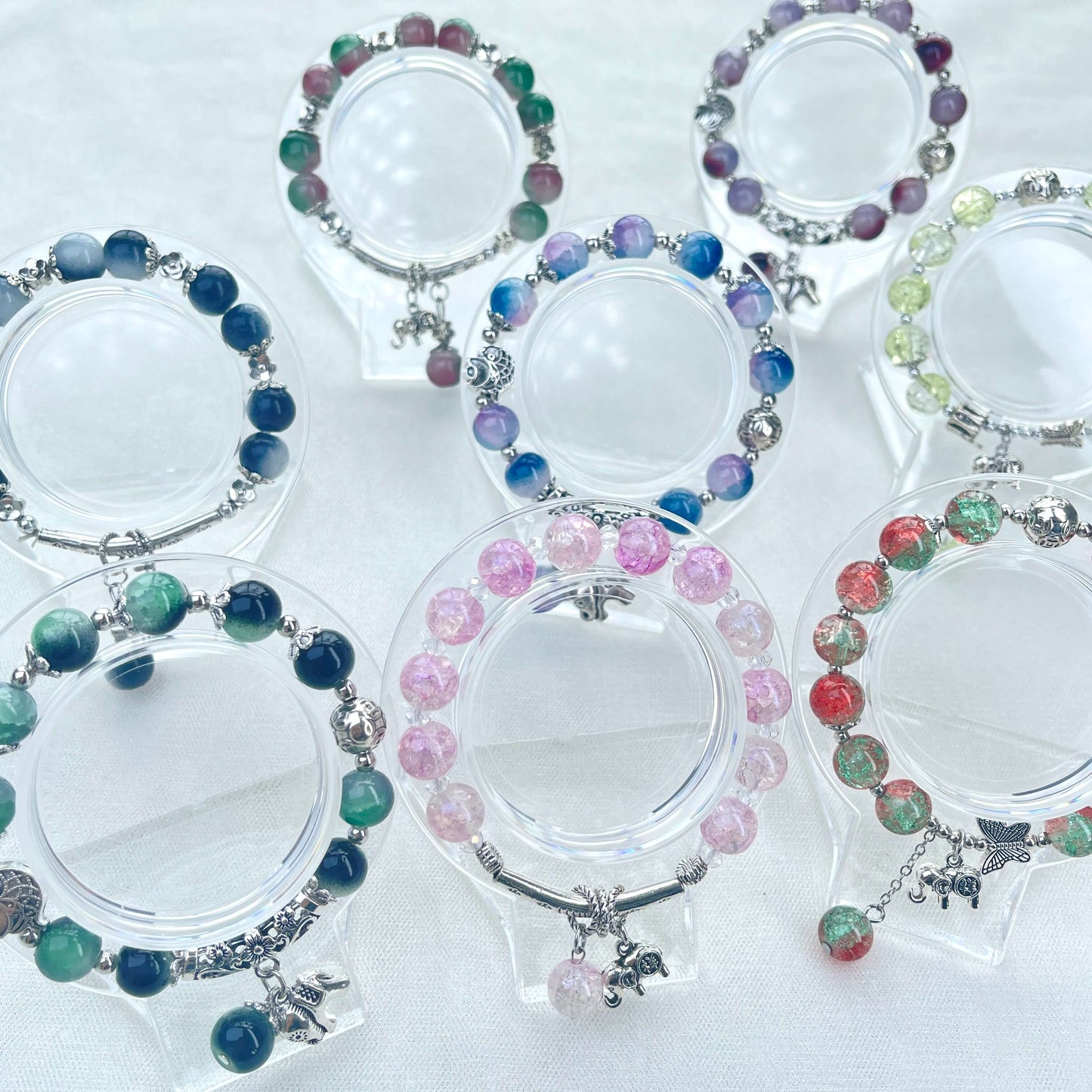 [NEW BATCH] Beautiful Handmade Glass Beads Elastic Bracelet Mystery Bags