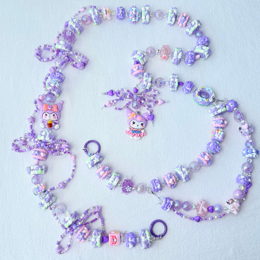 [Live Exclusive] Premium Handmade Hand-Painted Beads Kawaii Cuties Cross-Body Chain (Normal Size)