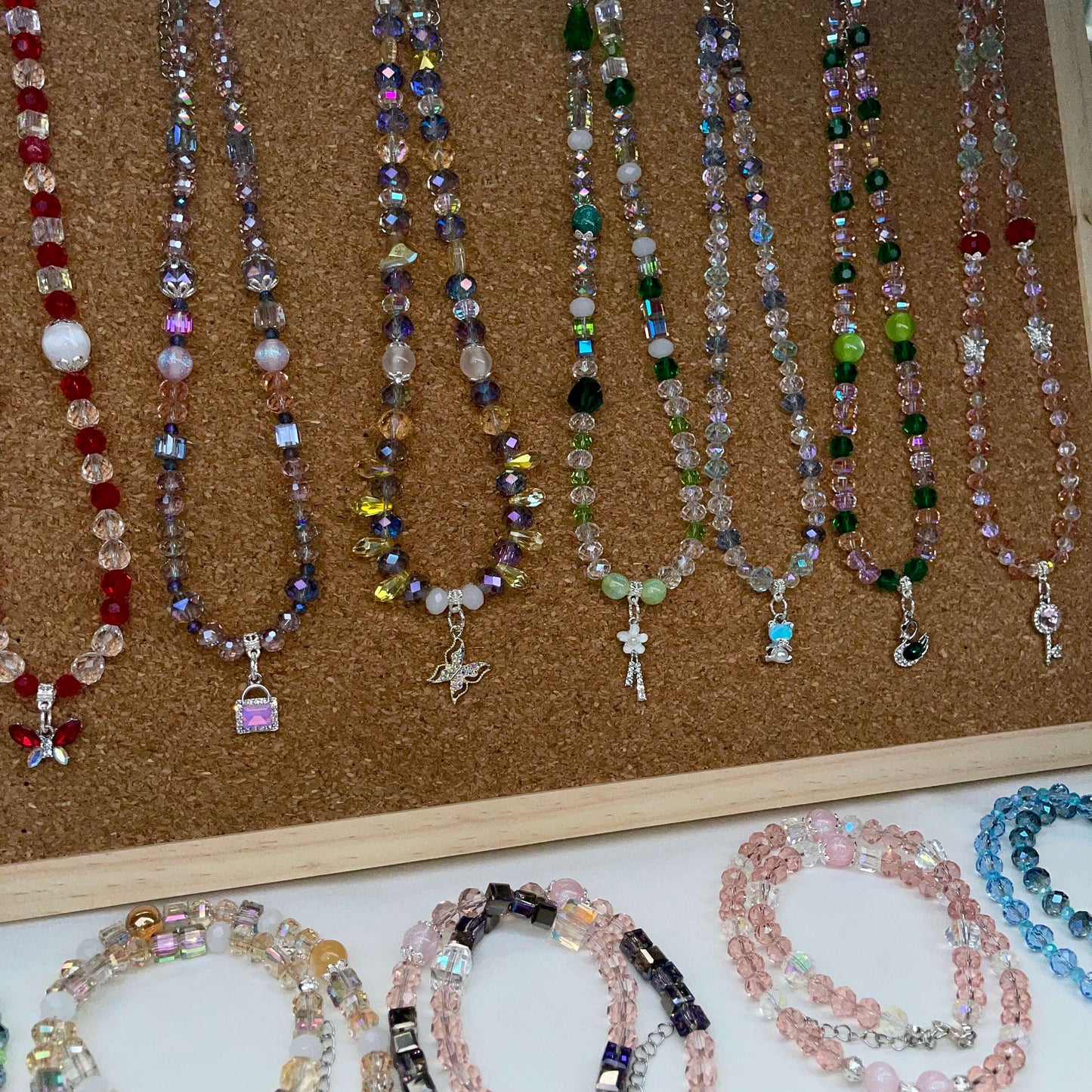 [LIVE EXCLUSIVE] Premium Glittering Crystal Glass Handmade Necklaces