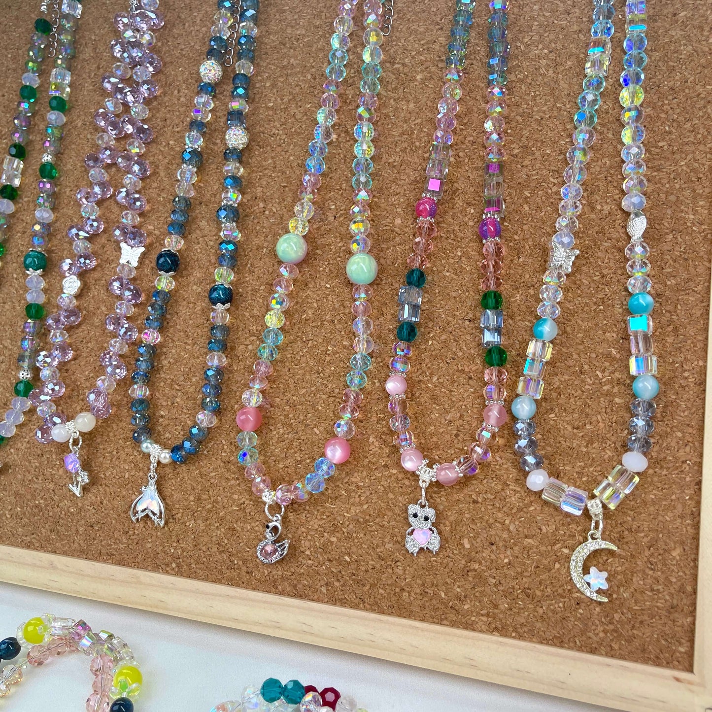 [LIVE EXCLUSIVE] Premium Glittering Crystal Glass Handmade Necklaces