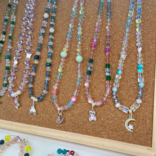 [LIVE EXCLUSIVE] Premium Glittering Crystal Glass Handmade Necklaces