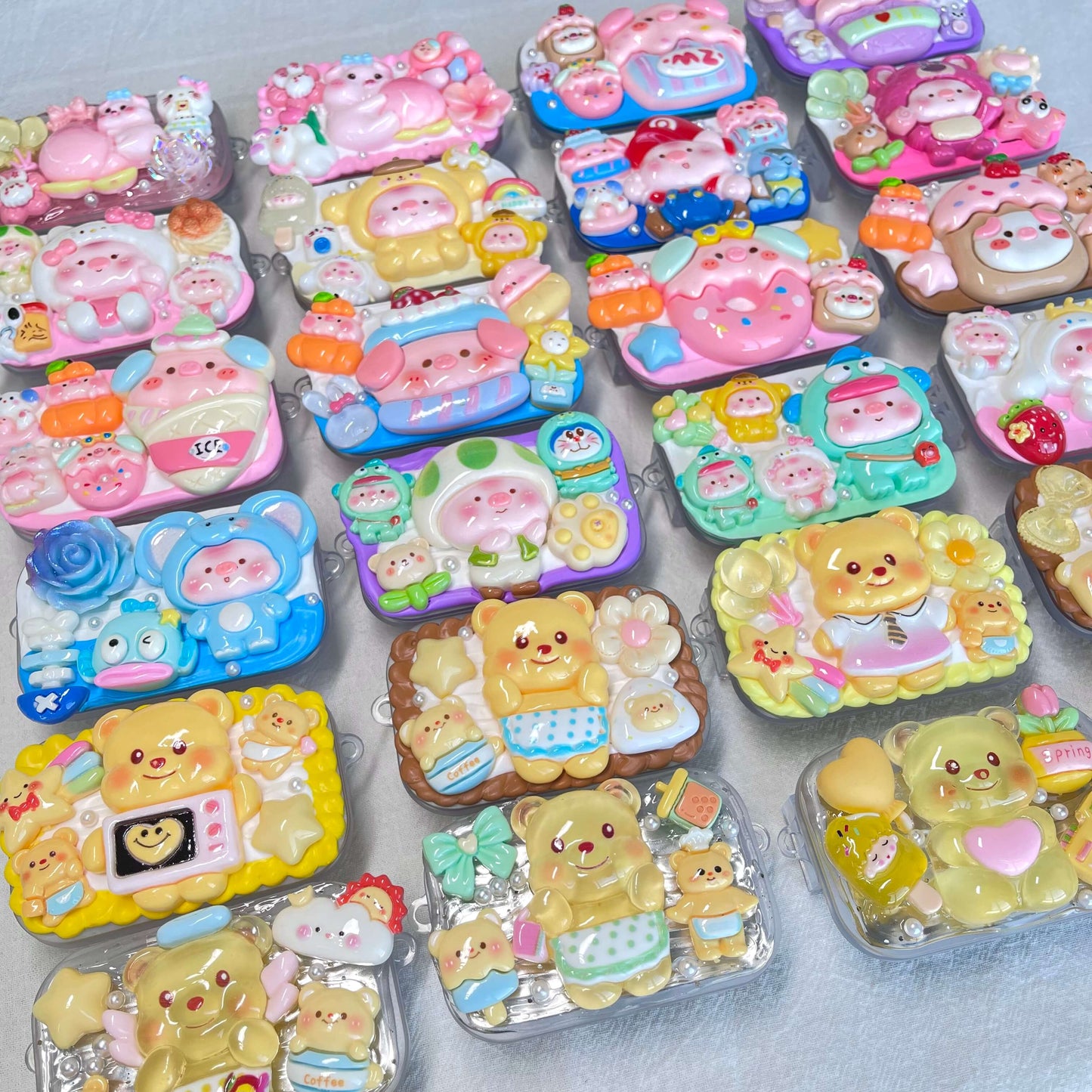 [Holiday Special Batch] Kawaii Animal/Cartoon Based Styles Cream Gel Phone Clips-NO CHAINS INCLUDED