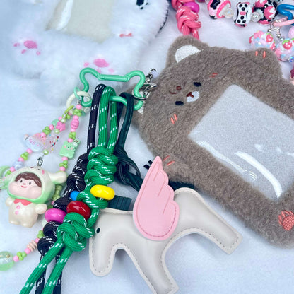 [New Arrival] Kawaii Cuties and Fluffy Card/Picture Holder Multi-Layer Handbag Decor