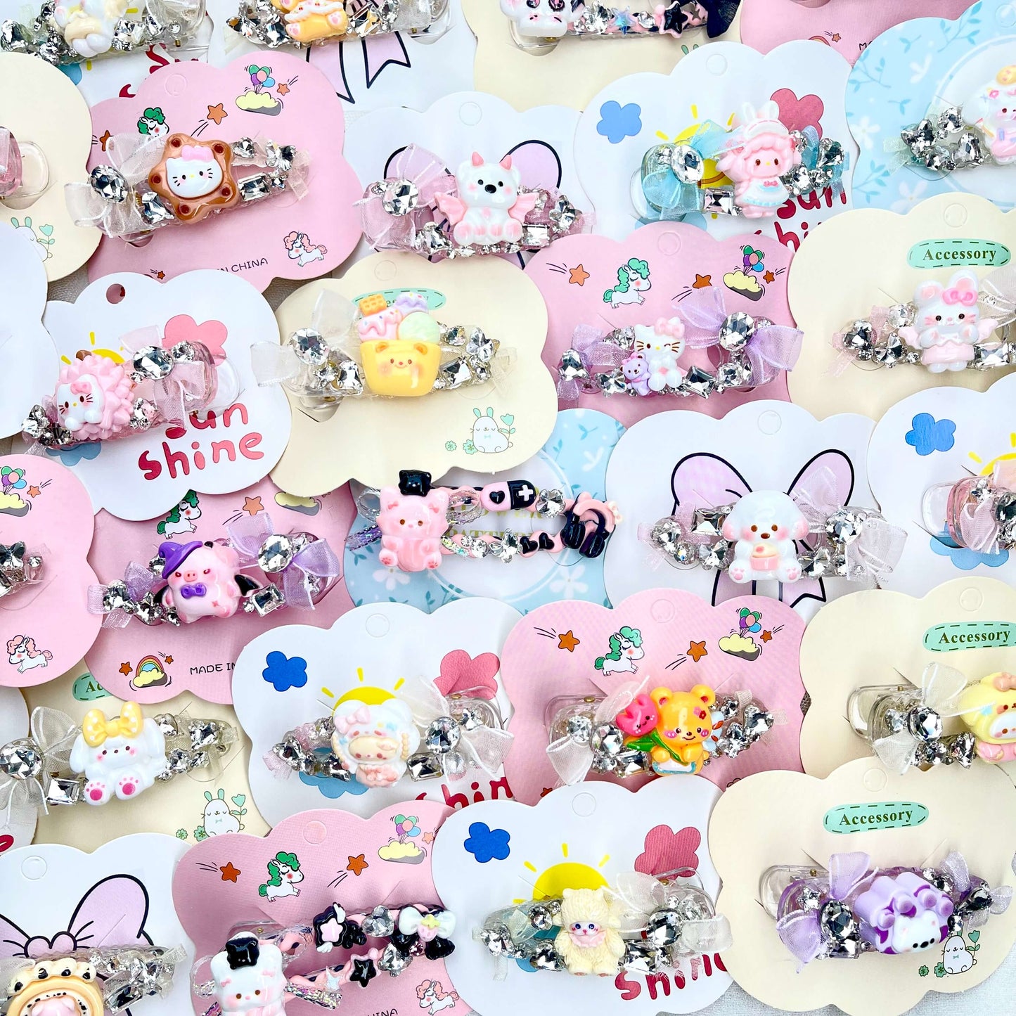 [New Arrivals] Premium Cute Cream Gel and Glittering Hair Clips-SPECIAL LAUNCH OFFER!