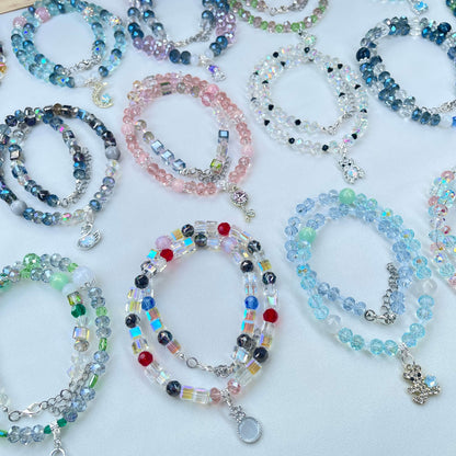 [LIVE EXCLUSIVE] Premium Glittering Crystal Glass Handmade Necklaces